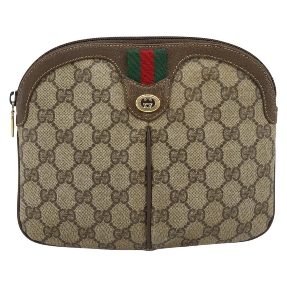 Gucci GG Supreme Web Shoulder Bag 904 Beige
